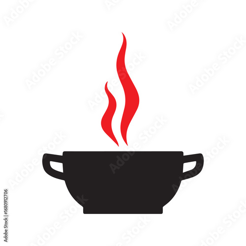 Minimalist casserole logo designed for professional restaurant identity