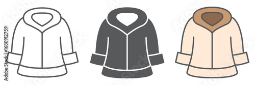 Fur dry cleaning line icon, dry cleaning and wash, coat sign vector graphics, editable stroke linear icon, eps 10
