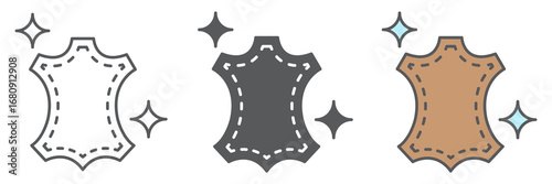 Leather dry cleaning line icon, dry cleaning and wash, leather sign vector graphics, editable stroke linear icon, eps 10