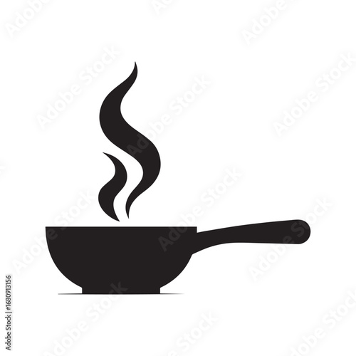 Minimalist colander logo designed for professional restaurant and food branding