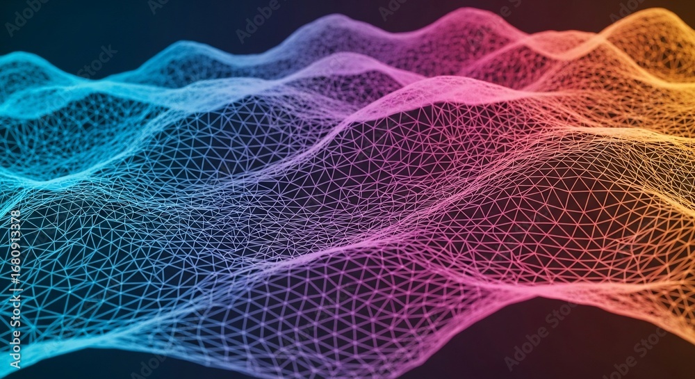 Fototapeta premium Abstract Colorful Network Design.