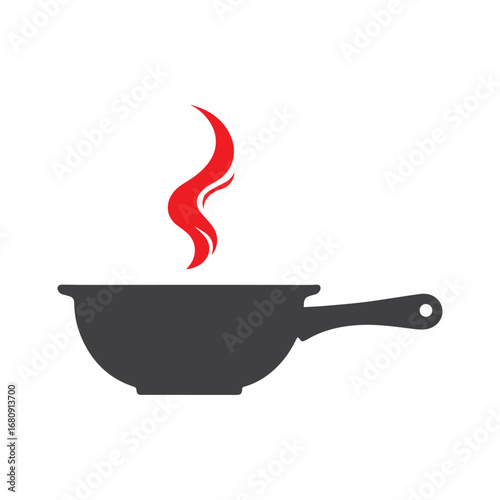 Minimalist pizza cutter logo for professional restaurant and pizzeria identity