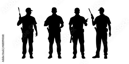 Black Silhouette of a Cat Sitting feline animal