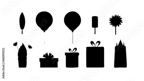 Black Silhouette of a Vintage Motorcycle classic retro