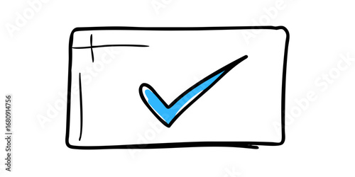 Blue Check Mark tick correct