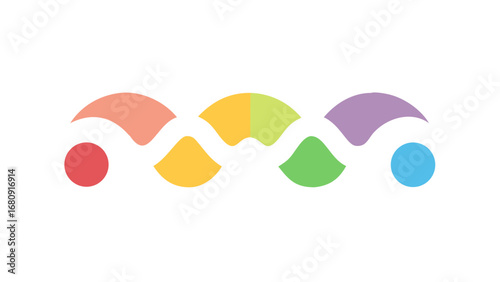 Colorful abstract wave shapes waves graphic