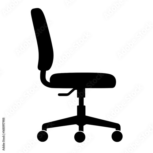 Basic Office Chair Silhouette - A Minimalist Vector Icon for Workspace