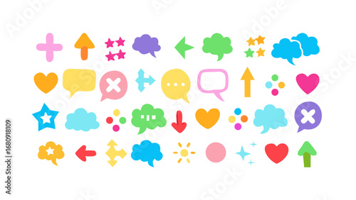 Colorful Icons Collection symbols shapes