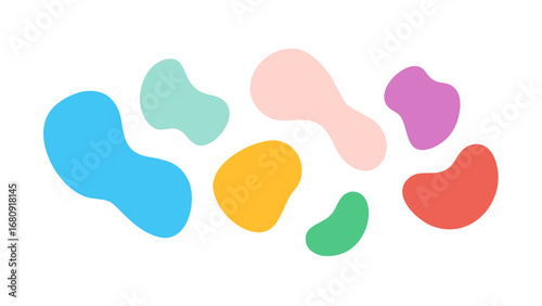 Colorful organic shapes abstract blobs