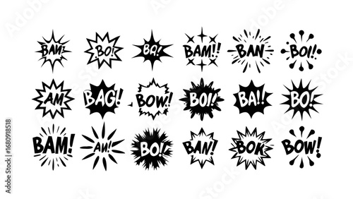 Comic Book Sound Effects Collection vector