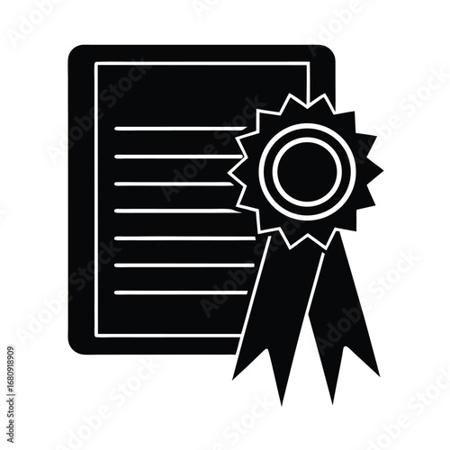 Business Certificate Icon Vector Illustration