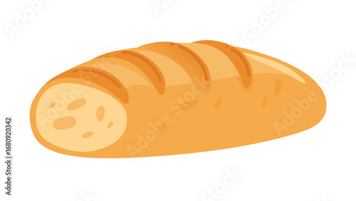 Golden crust bread loaf baked