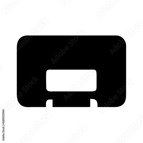 Vector art of television screen, a modern electronic device for entertainment and media consumption in a simple and minimalist design