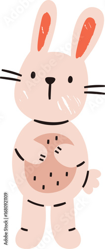 Crayon Cartoon Bunny