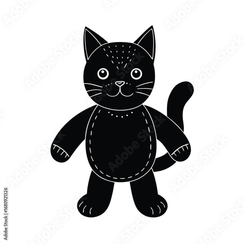 Cat Shaped Plush Kicker Toy for Wrestling Kittens