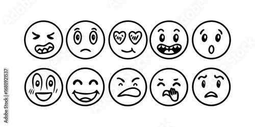 Naklejka na ścianę Hand drawn elephant family silhouette mother baby