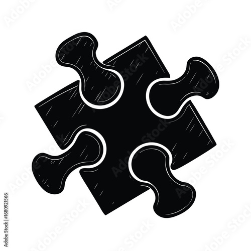 Puzzle Piece Problem Solving Icon Vector Illustration