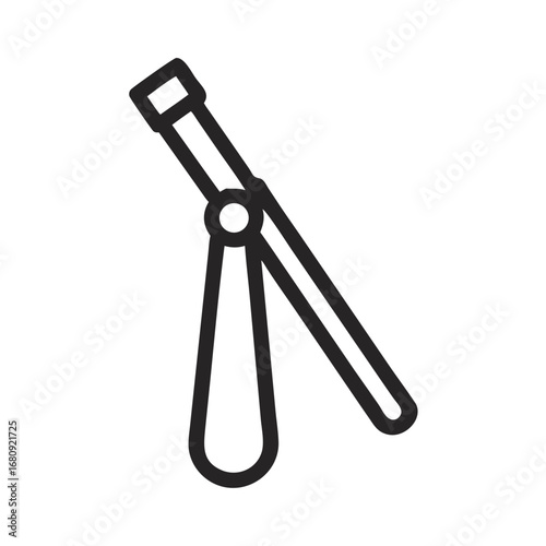 Vector art of ophthalmoscope line icon, medical instrument for eye examination and diagnosis, healthcare equipment for vision checkup
