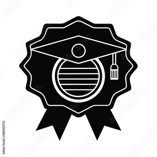 School Achievement Diploma Icon Vector Illustration