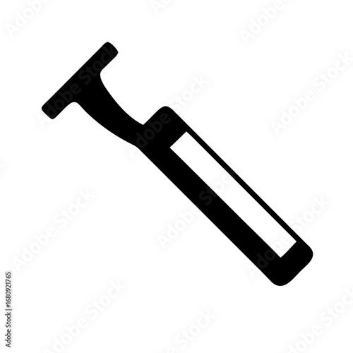Vector art of razor icon, grooming tool for hair removal and personal care, beauty accessory for smooth skin