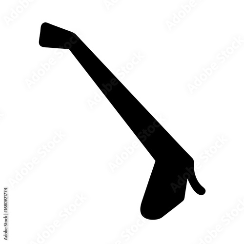 Vector art of silhouette of a golf club, a sporting equipment used in the recreational game of golf for hitting the ball