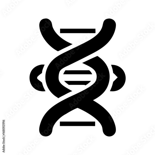 Illustration of dna molecule with crisprcas9 binding, representing gene editing technology