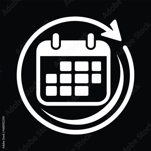 Abstract Circular Calendar Symbol