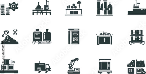 London travel icons set featuring famous landmarks and monuments in vector style