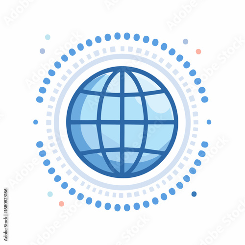 Minimal Flat Globe Icon