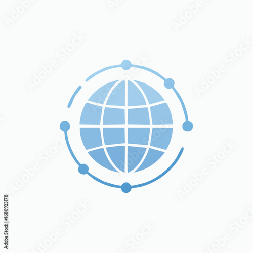 Minimal Flat Globe Icon