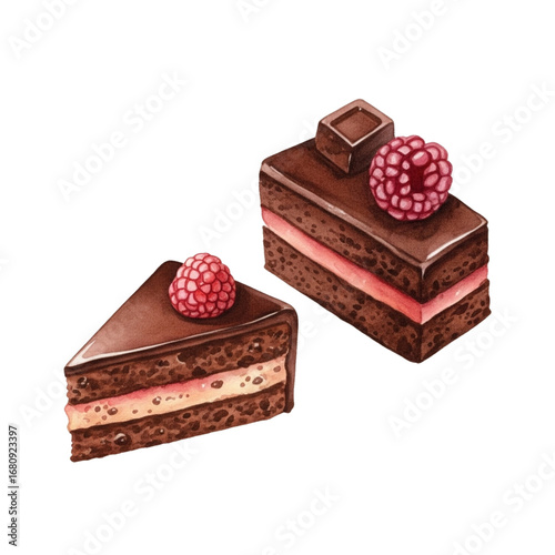 chocolate cake with berry