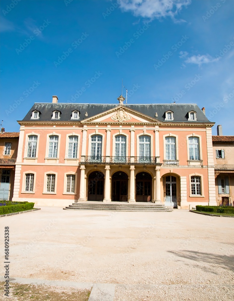 Obraz premium Elegant, historic, light peach colored building