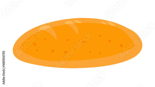 Orange loaf with textured surface bread baked