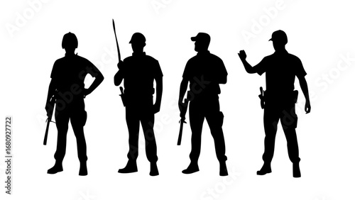 Police Officer Standing Silhouette law enforcement