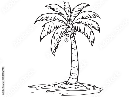 Minimal Tree Outline Drawing