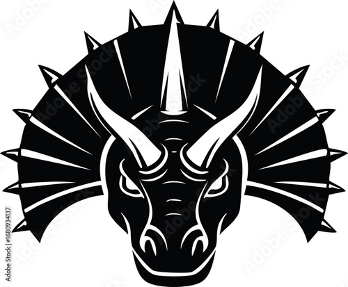 Ankylosaurus Dinosaur Animal Vector Logo in Black and White, Minimalist and Simple Design, Perfect for Wildlife Branding, Nature Illustration, and Unique Animal Identity
