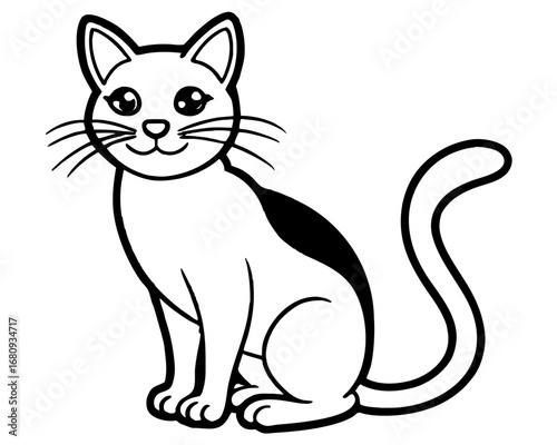 Cute Orange Tabby Cat Cartoon Illustration – Pet, Feline, and Animal Character