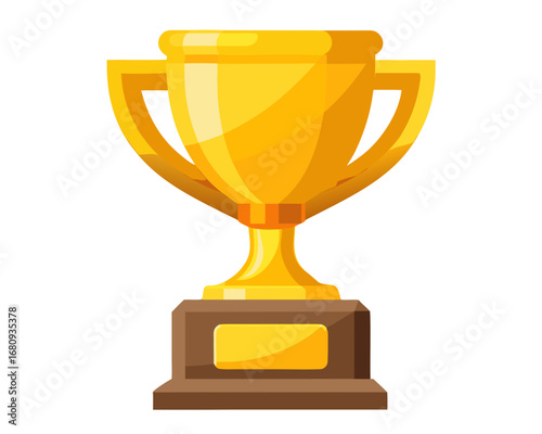 Gold Trophy Cup Icon for Victory and Achievement