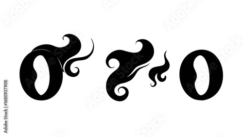 Abstract Swirl Symbol curve line