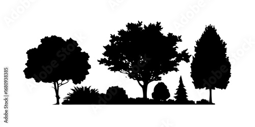 Black Silhouette of a Triceratops Dinosaur prehistoric