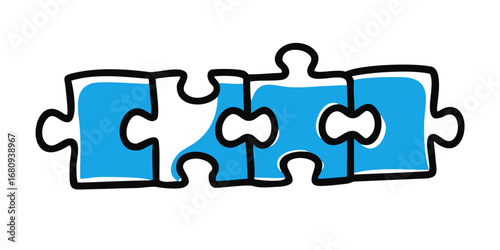Blue puzzle pieces spelling dad black