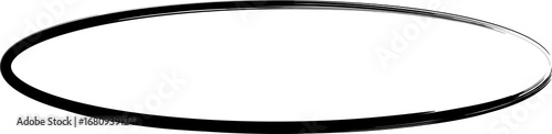 Oval frames brush painted, ink stamp, circle banner