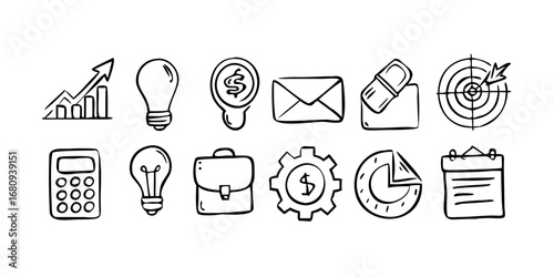 Business growth chart with upward trend vector