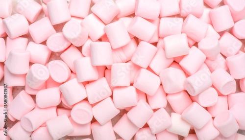 Pink marshmallow clusters close-up