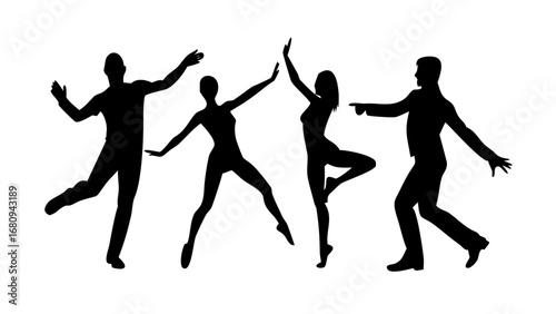 Couple performing ballroom dance dancers dancing