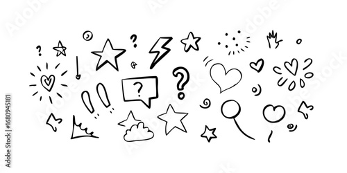 Hand drawn dog with bone sketch illustration