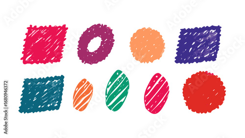 Hand Drawn Textured Shapes graphic