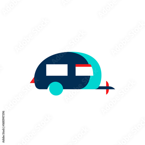 Camper Van Illustration A Colorful Design for Travel, Adventure, and Road Trip Enthusiasts