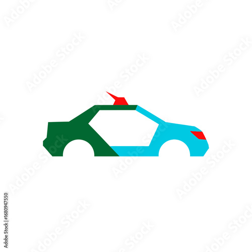 Police Car Icon Modern Minimalist Design for Safety and Security
