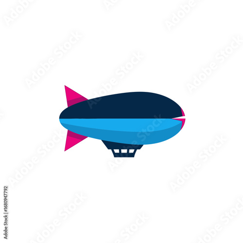 Modern Airship Icon Sleek Design for Travel, Adventure, and Exploration